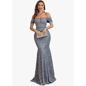 TOLEEN Women's XL Formal Sequin Bodycon Prom Dresses Elegant Evening Party Maxi